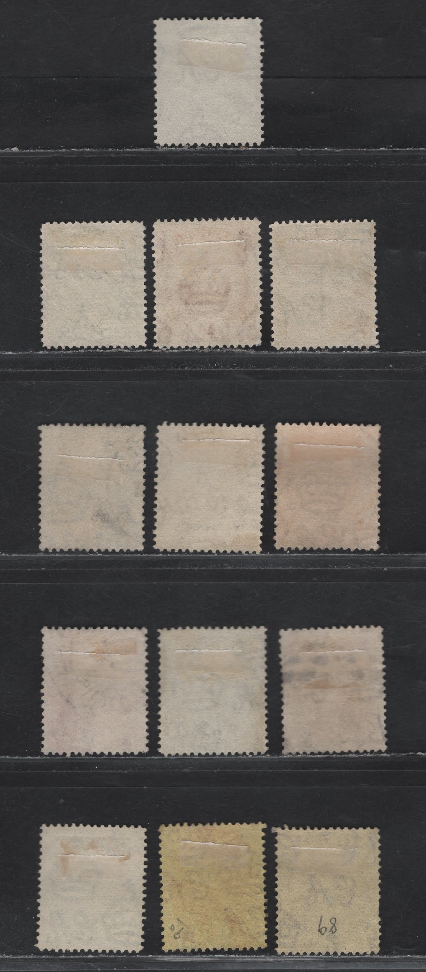Lot 83 Bermuda SG#77a, 78-a, 79,b, 80, 81a, 82,b, 83-86 1/2d - 10d Green - Claret King George V, 1924-1932 Caravel Definitive Issue, 13 Fine/Very Fine Used Singles, Both Shades Of 1d Type 1 & Scarlet Type 3, Both Typles Of 2.5d, Most Comb Perf.