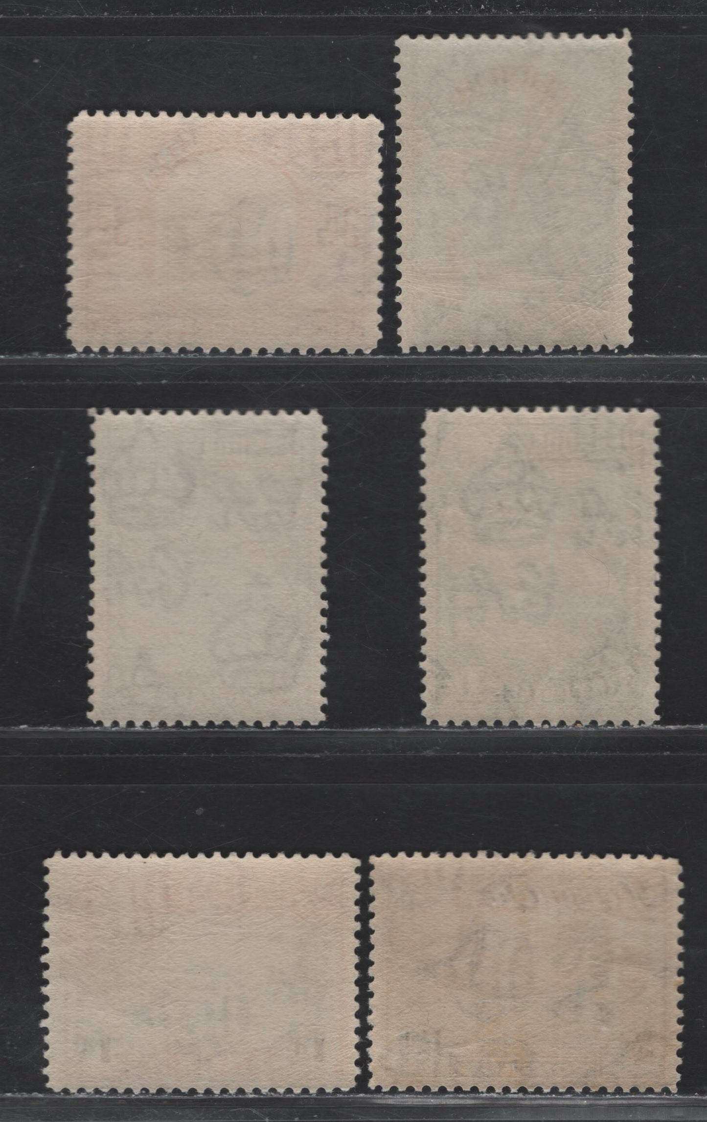 Lot 88 Bermuda SG#99-103, 105 1d - 1/- Black & Scarlet - Green King George V, 1936 KGV Pictorial Issue, 6 F/VFNH Singles
