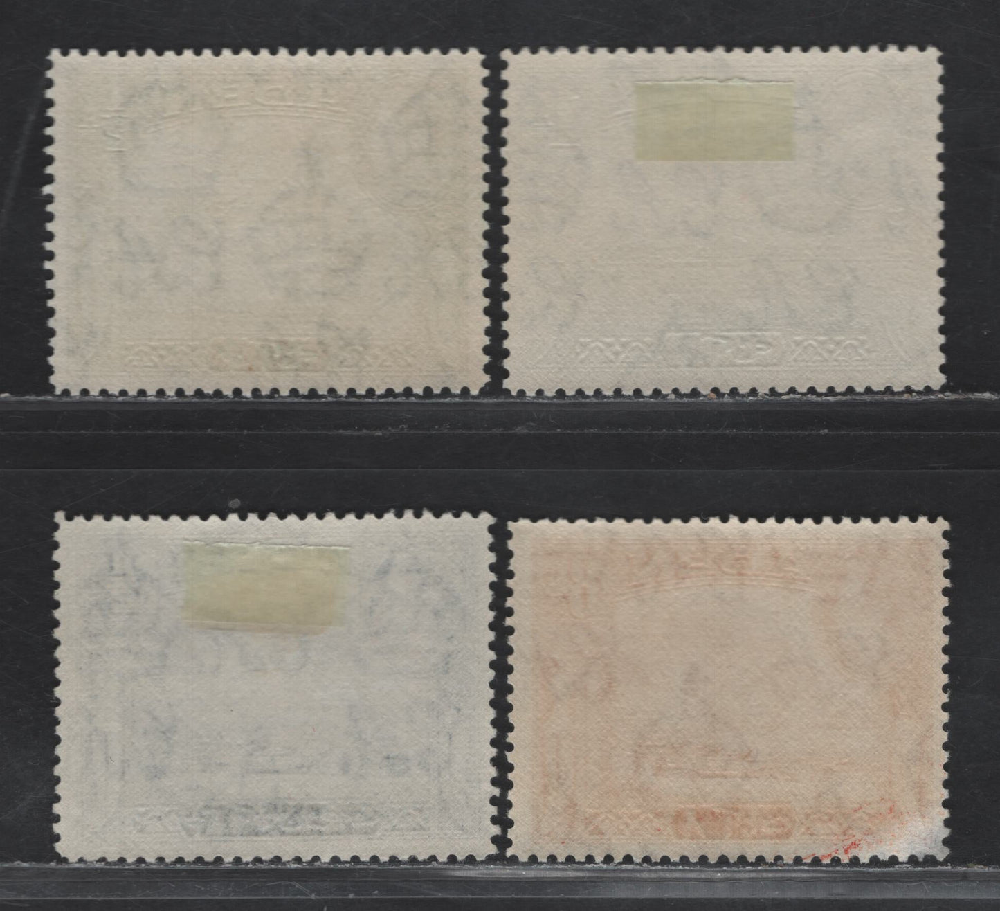 Lot 112 Aden (C) SG#16, 18, 21, 23 1/2a - 8a Green - Red Orange , 1938-1948 KGVI Pictorial Issue, 4 VFOG Singles, 1942 Printings On Opaque Wove With Crackly Gum, Showing Fine Diagonal Cracks