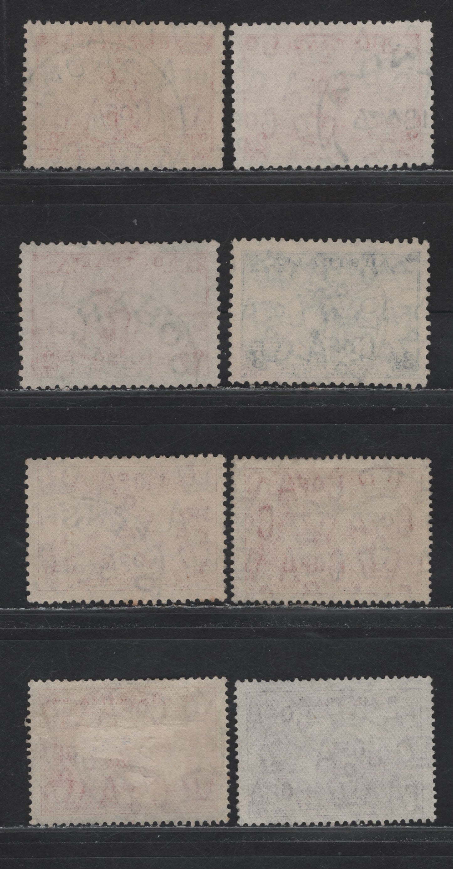 Lot 170 Australia (C) SG#159-161, 193, 195 2d - 9d Scarlet - Purple , 1936-1937 Opening of Submarine Telephone Link - 150th Anniv of NSW Issues, 8 Very Fine Used Singles, Shade & Paper Varieties On Both 2ds