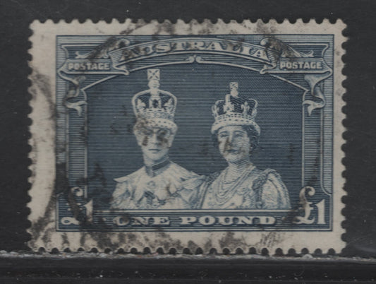 Lot 196 Australia (C) SG#178 £1 Bluish Slate , 1937-1949 Zoological Issue, A Fine Used Singles, Chalky Paper