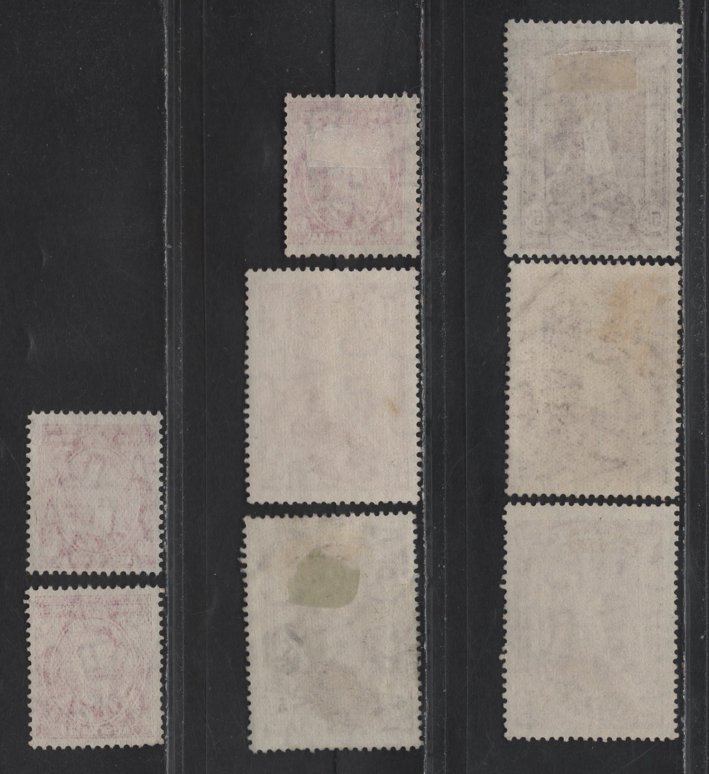 Lot 198 Australia (C) SG#175-a, 176-a 1/4- - 5/- Pale Magenta - Claret , 1937-1949 Zoological Issue, 8 Fine/Very Fine Used Singles, Four Examples on Chalky Paper, Each A Different Shade, One Early Printing On Ordinary Paper