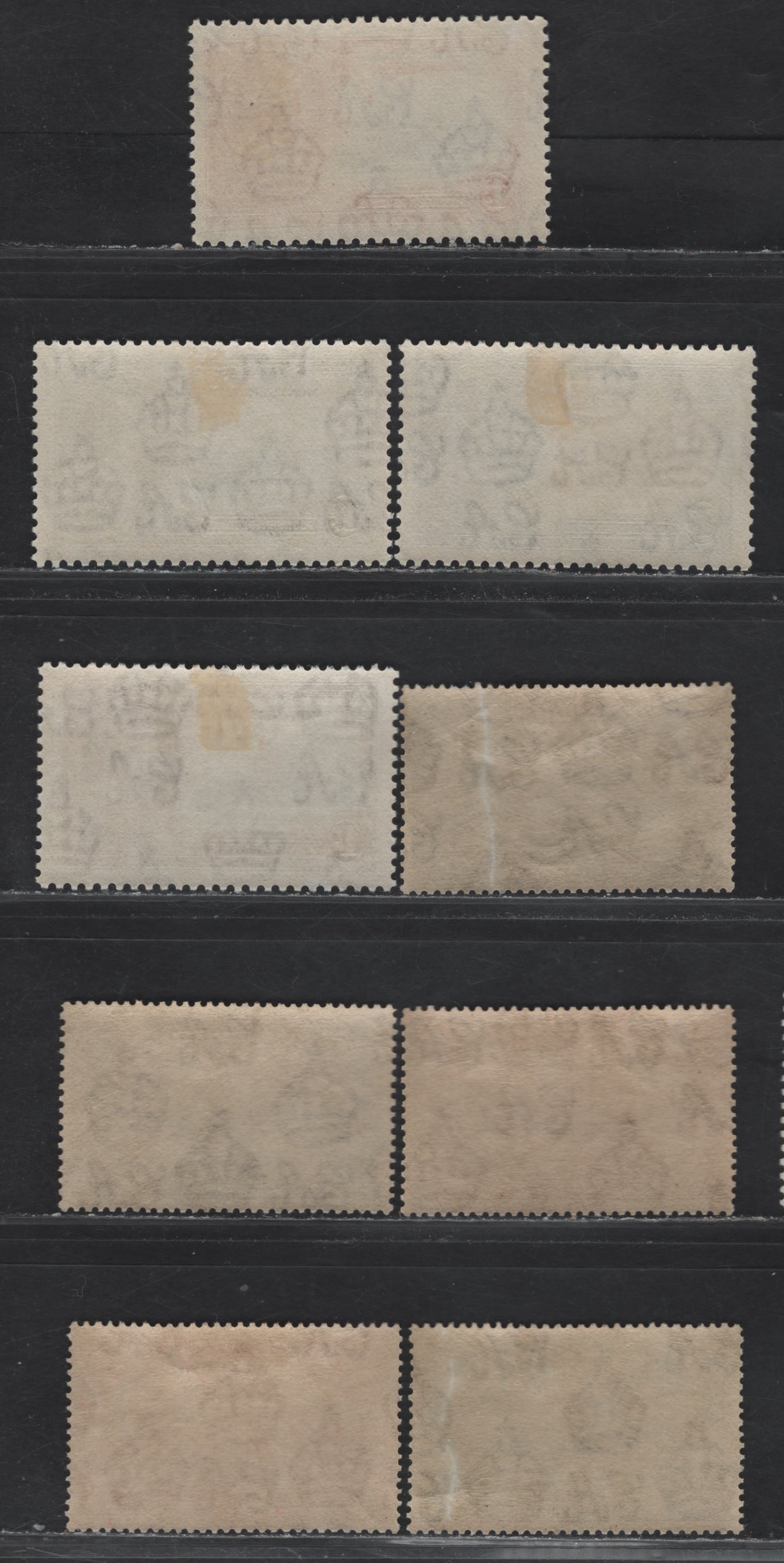 Lot 211 Montserrat (C) SG#84-88, 94-97 1/2d - 1/- Green - Slate & Purple , 1932-1935 Plymouth Views, 300 Anniv of Plymouth Settlement & Silver Jubilee Issues, 9 F/VFOG Singles