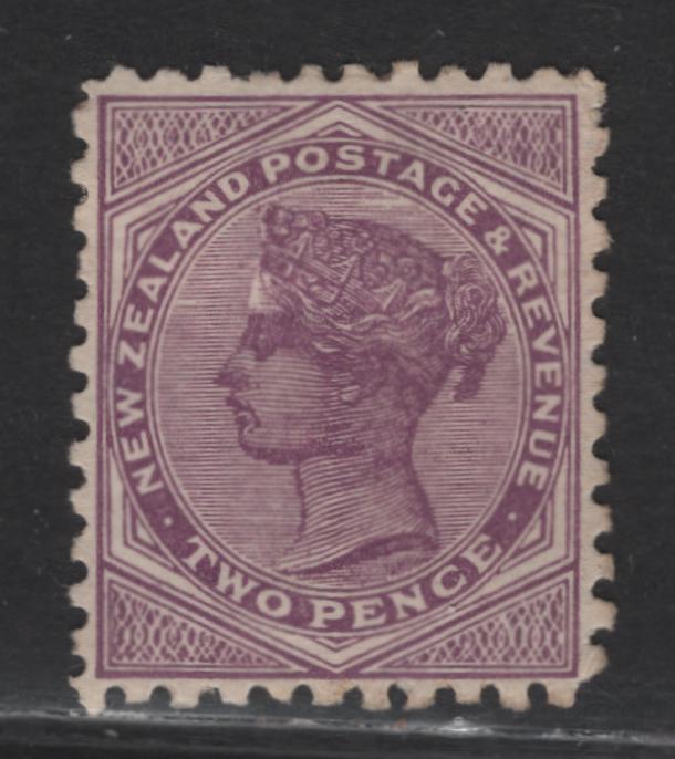 Lot 214 New Zealand SG#272 2d Bright Purple , 1900 Second Sideface Issue, A VFOG Single, Double Lined Star & NZ Sideways Wmk