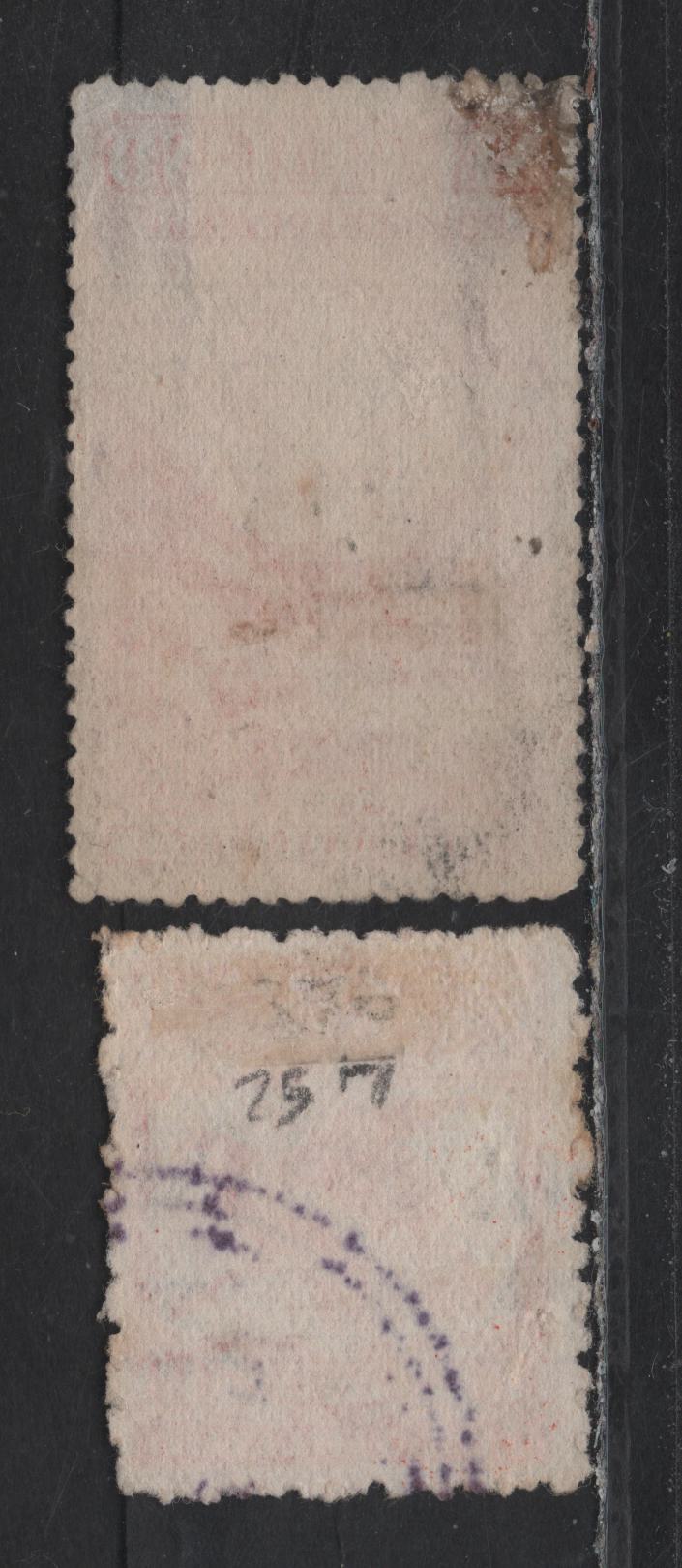 Lot 223 New Zealand (C)SG#259, 315b 5/- - 1/- Vermillion - Orange Red , 1898-1907 Pictorial Issue, 2 Very Good/Fine Unused Singles