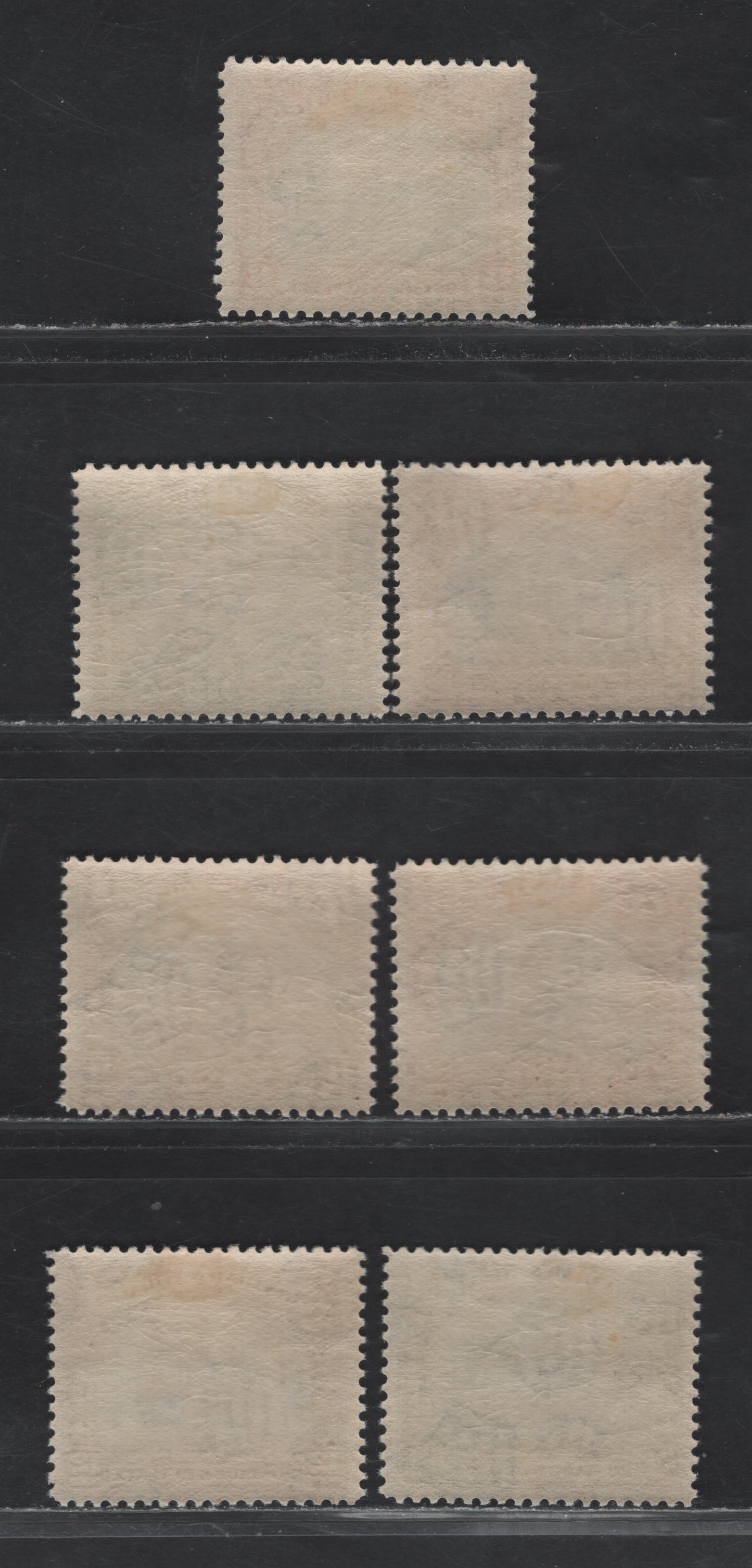 Lot 239 Trinidad & Tobago SG#230-236 1c - 24c Blue & Green - Black & Olive Green , 1935-1936 Pictorial Issue, 7 VFOG Singles, Perf 12
