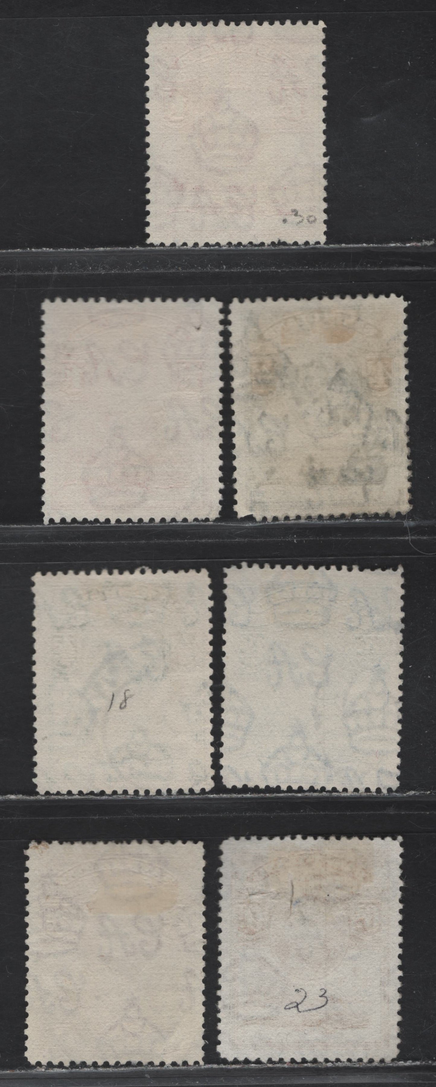 Lot 270 Basutoland (C) SG#18-21, 23-24 1/2d - 6d Green - Orange Yellow , 1938-1953 King George VI Nile & Crocodile Issue, 7 Fine/Very Fine Used Singles, 1938 & 1942 Printings On Opaque Vertical Wove Paper With Barely Visible Wmk