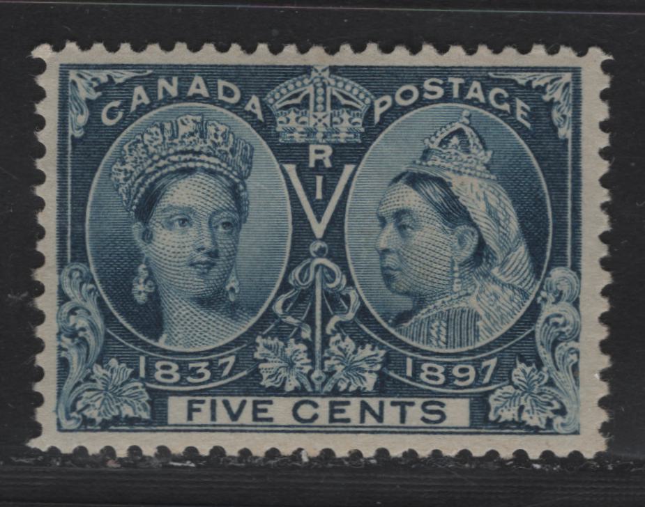 Lot 326 Canada (C)#54 5c Deep Dull Blue Queen Victoria, 1897 Diamond Jubilee Issue, A VFOG Single, ABN-U Paper, Perf 11.9x11.95