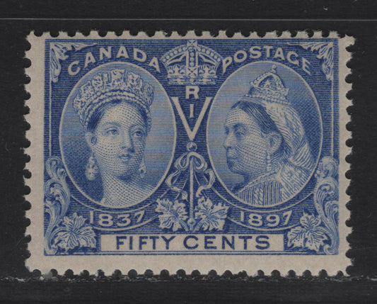Lot 332 Canada #60 50c Ultramarine Queen Victoria, 1897 Diamond Jubilee Issue, A Fine NH Single On ABN-W Paper, Perf. 11.9 x 12