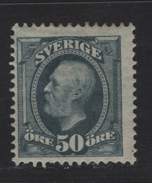 Lot 35 Sweden SC#63 50o Slate King Oscar II, 1891-1904 King Oscar II & Numeral Issue, A FOG Single