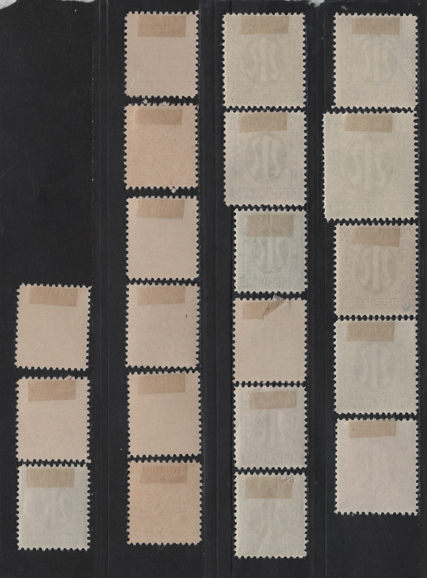 Lot 104 Germany - Allied Gov't SC#1N2a03N13a, 3N1, 3N10-12, 3N14-3N20 1pf - 1m Slate Gray - Dark Olive Green , 1923 Numeral Issue, 2 F/VFOG Singles, Mix of Brunswick Printings & Washington Printings On Various Papers & Perfs