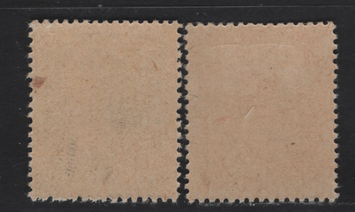 Lot 115 Germany - French Occupation of Rhineland SC#6N10, 6N13 (Michel# 10vvI, 13vv) 45pf - 75pf Cerise - Blue , 1947-1948 Pictorial Definitives, 2 VFOG Singles, Paper V (Toned) With Smooth Gum, 45pf Is Type 1
