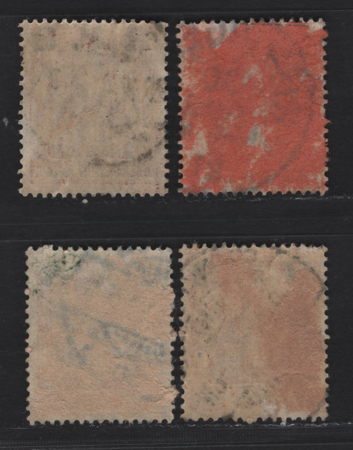 Lot 168 Germany SC#134 (Michel# 155Ia, 155IIa) 3m on 1.25m Vermillion & Magenta , 1921 Surcharged Issue, 4 Very Fine Used Singles