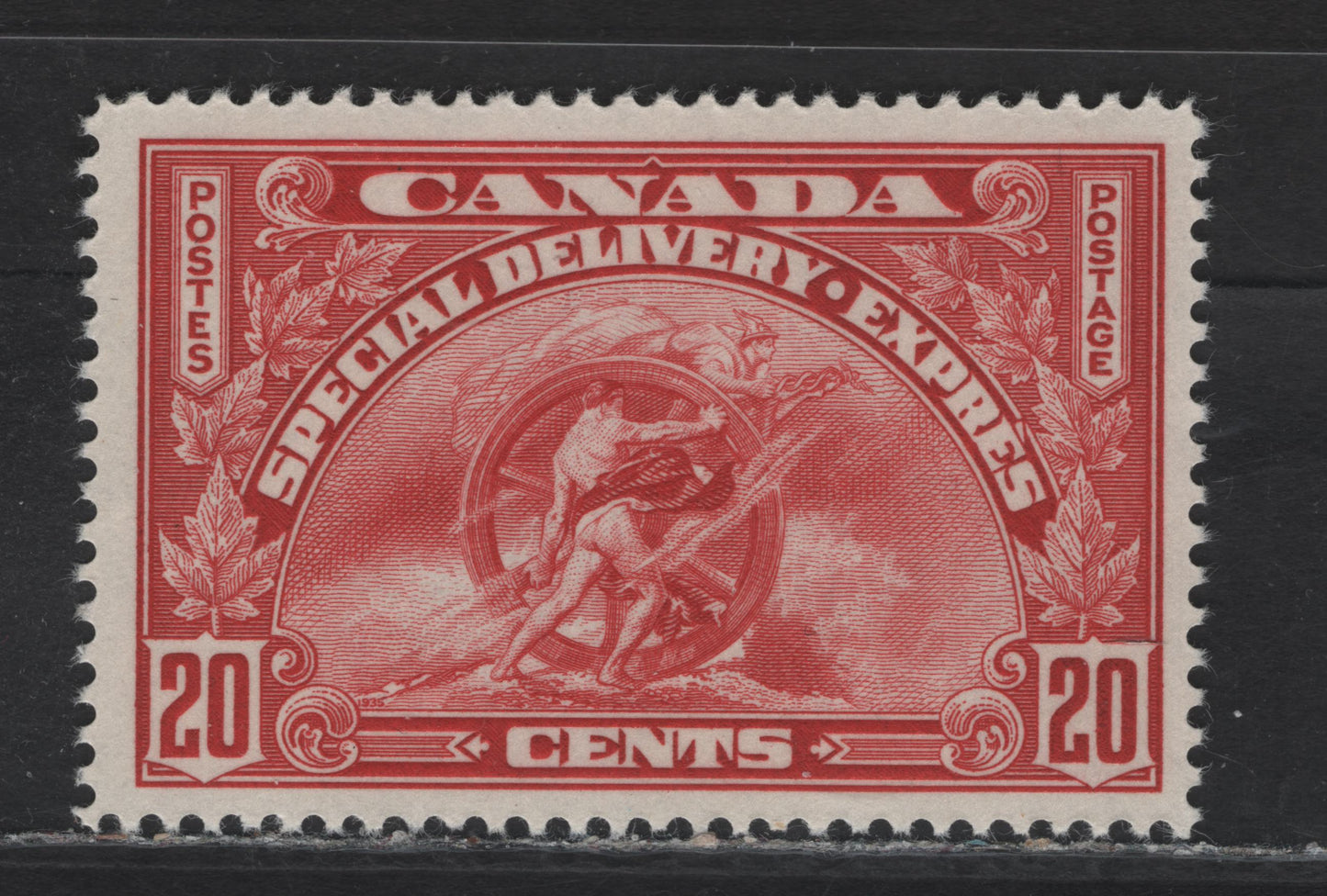Lot 20 Canada (C) #E6 20c Dark Carmine Red , 1935 Special Delivery Issue, A FNH Single, CBN-YY Paper, Perf 11.9