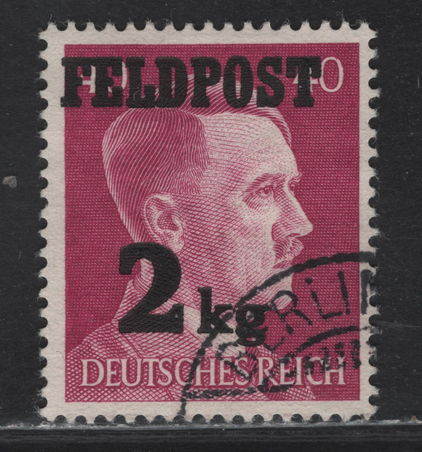 Lot 203 Germany SC#MQ3 40pf - 80pf Red Violet , 1944 Military Parcel Post Issue, A Fine Used Single, CTO Berlin Cancel