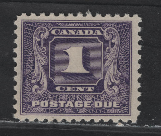 Lot 23 Canada (C) #J6i 1c Bluish Violet Numeral, 1930-1932 2nd Postage Due, A VFNH Single, BABN-D Paper, Perf 10.8x11