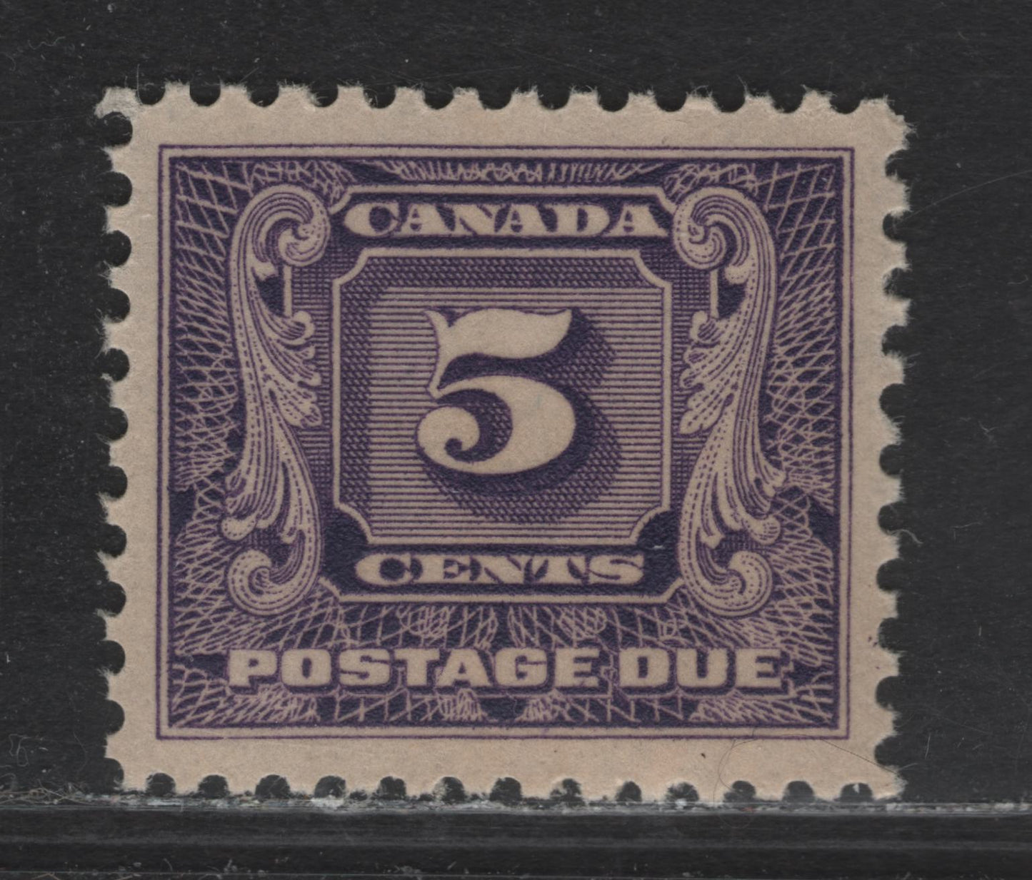 Lot 24 Canada (C) #J9 5c Bluish Violet Numeral, 1930-1932 2nd Postage Due, A VFNH Single, BABN-B Paper, Perf 10.85