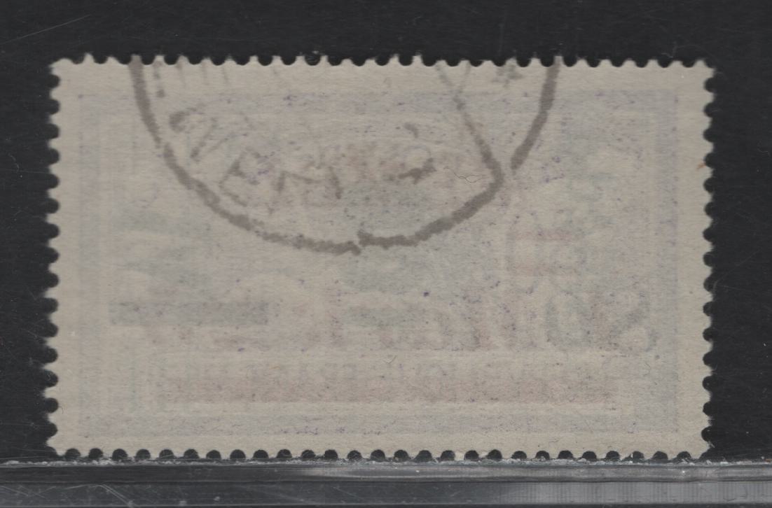 Lot 250 Memel #N28 100m on 80m on 60c Violet & Blue Industry & Commerce, 1923 Lithuanian Occupation Issue, A VF Used Single With What Appears To Be A Faviur Cancel