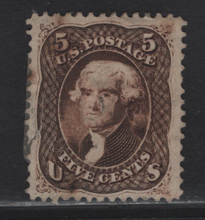 Lot 57 United States (C) SC#76 5c Brown , 1861-1866 Civil War Issues, A Very Good Used Single, Repaired Tear At Left, Few Minor Tone Spots