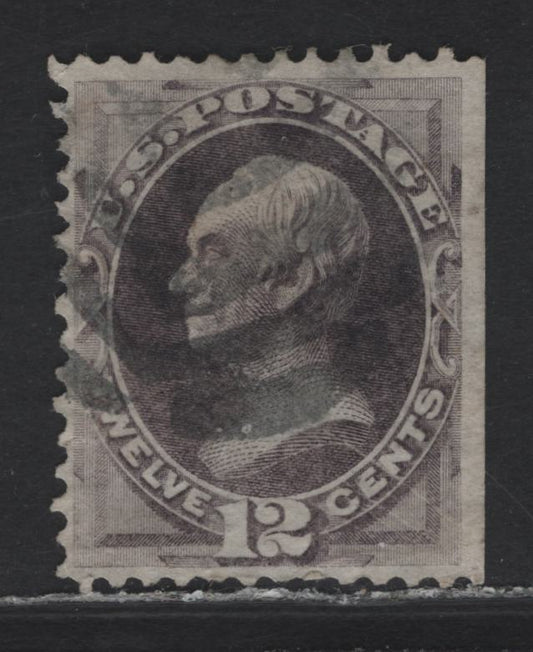 Lot 60 United States (C) SC#151 12c Dull Violet , 1870-1871 Large Banknote Issue, A Fine Used Single, Hard Paper National Banknote Printings Without Grill