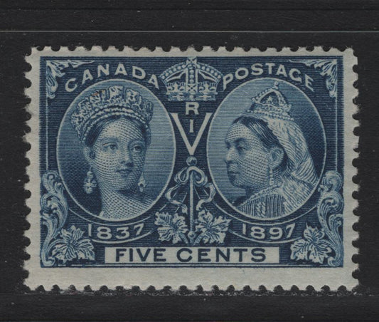 Lot 12 Canada (C) #54 5c Dark Blue Queen Victoria, 1897 Diamond Jubilee Issue, A FOG Single, ABN-V Paper, Perf 11.9x12.05