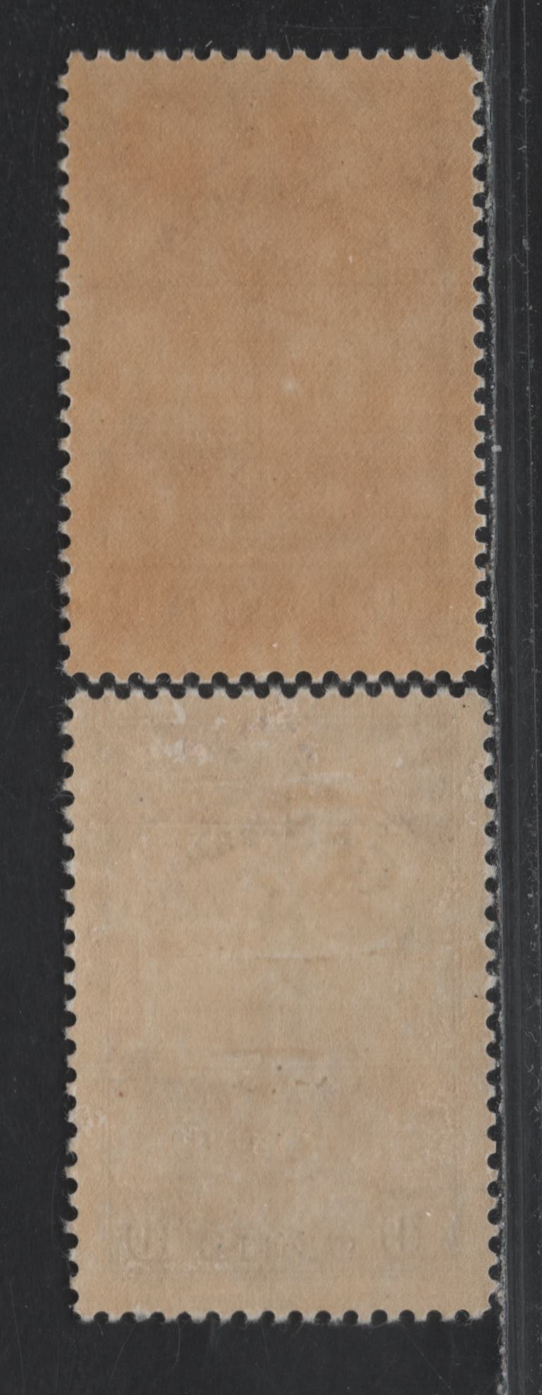 Lot 142 Canada (C) #257 10c Pale Reddish Chocolate Parliament Building, 1942-1943 KGVI War Issue, 2 VFOG Singles, CBN-KKKK & CBN-OOOO Papers, Perfs 11.9 & 12