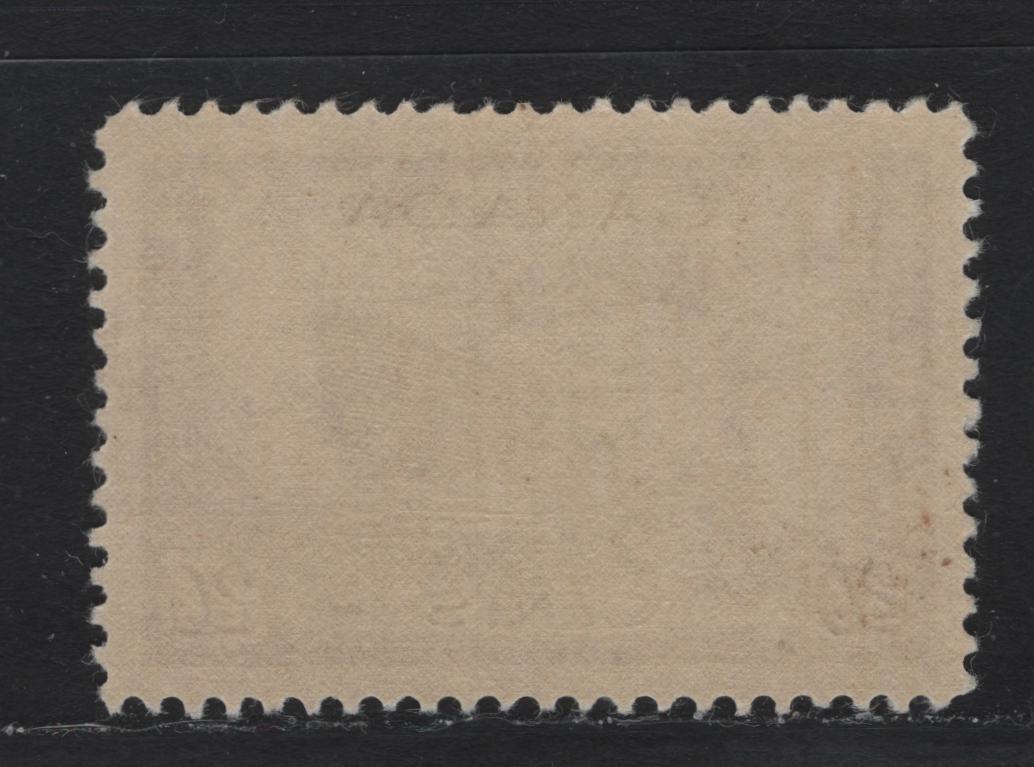Lot 174 Canada #260 20c Deep Purple Brown Corvette, 1942-1943 KGVI War Issue, A VFNH Single, CBN-VVVV Paper, Perf 12.05x11.95