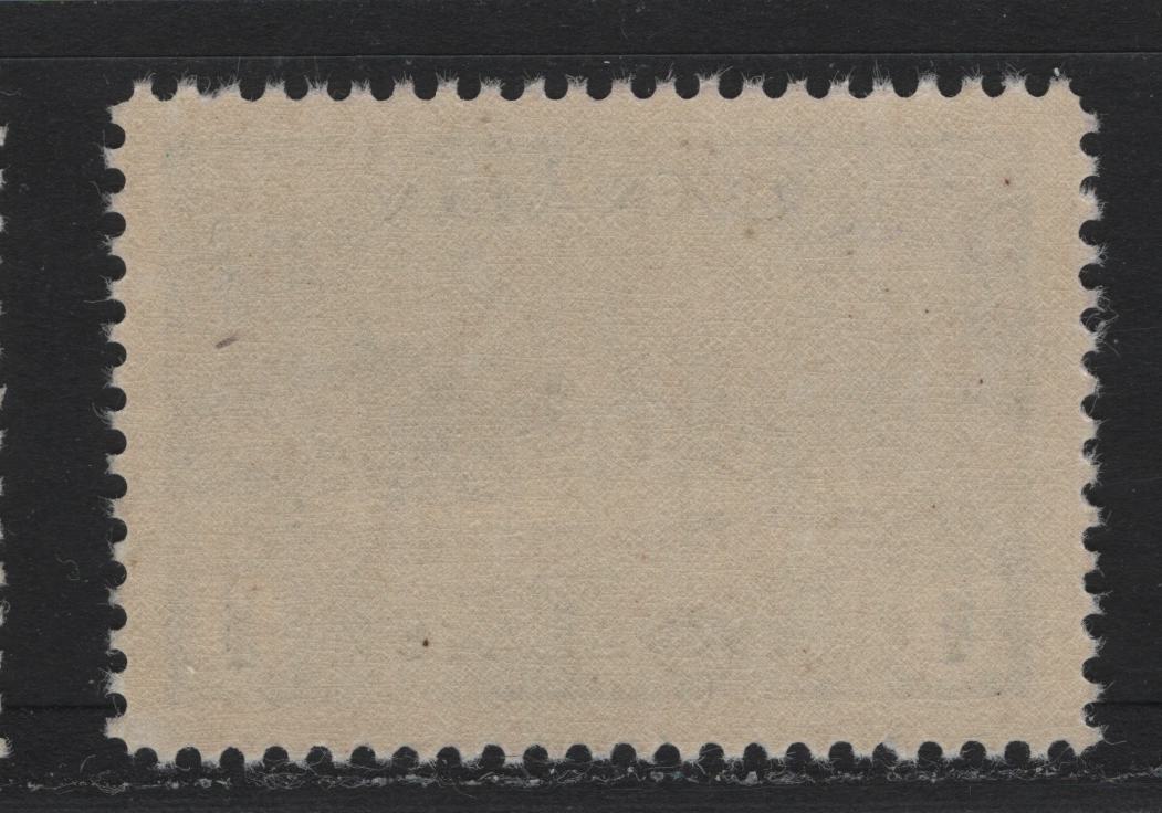 Lot 215 Canada #262 $1 Deep Bright Blue Tribal Class Destroyer, 1942-1943 KGVI War Issue, A VFNH Single, CBN-SSSS Paper, Perf 12x11.9