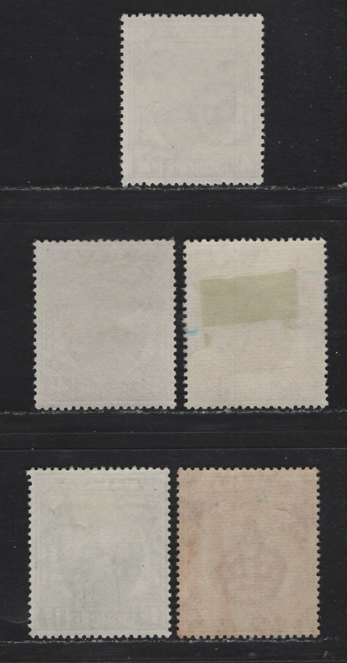 Lot 134 Malaya - Johore (C) SG#133-134a, 136 1c - 4c Black - Brown & Pale Brown , 1949-1955 Sultan Sir Ibrahim Palm & Tree Portrait Keyplates, 5 F/VFOG Singles
