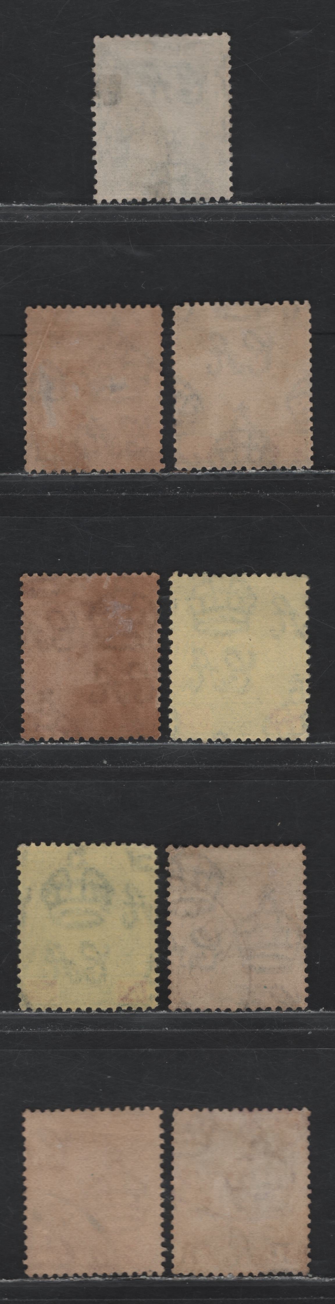 Lot 154 Malaya - Kelantan (C) SG#16a-b, 17-21, 23 2c - $1 Green - Green & Brown , 1921-1928 Arms Keyplates, 9 Fine/Very Fine Used Singles, Script CA Wmk, Some Toning On 3c & 6c, 5c Includes two Shades On Yellow Paper.