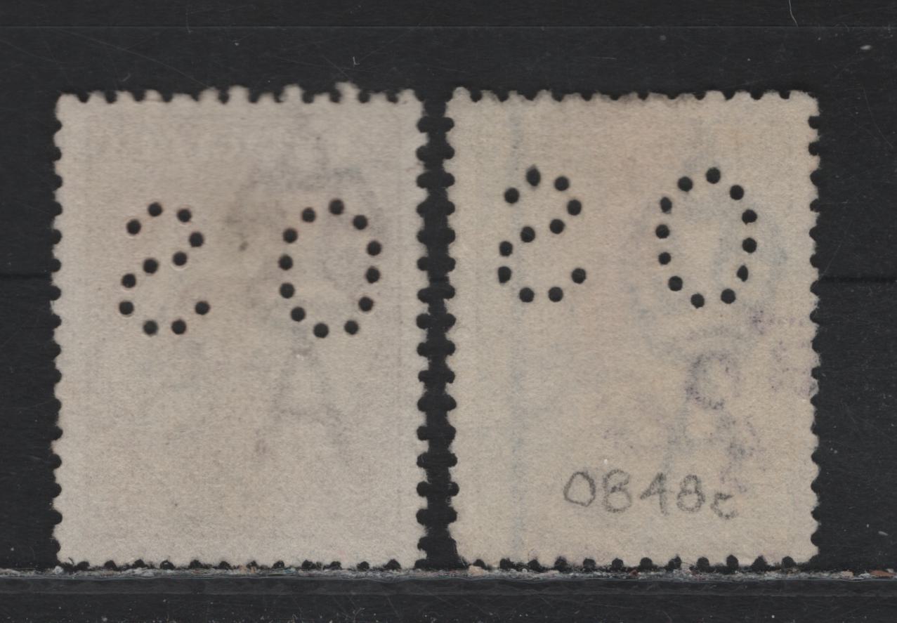 Lot 20 Australia (C) SG#O46a, O76 6d Ultramarine & Chestnut Kagaroo & Map, 1915-1928 Kangaroo & Map Issue , 2 Fine & VF Used Singles Wmk Narrow Crown Over A, Perf. Small OS, The Rare Die IIA & The Common Die IIB