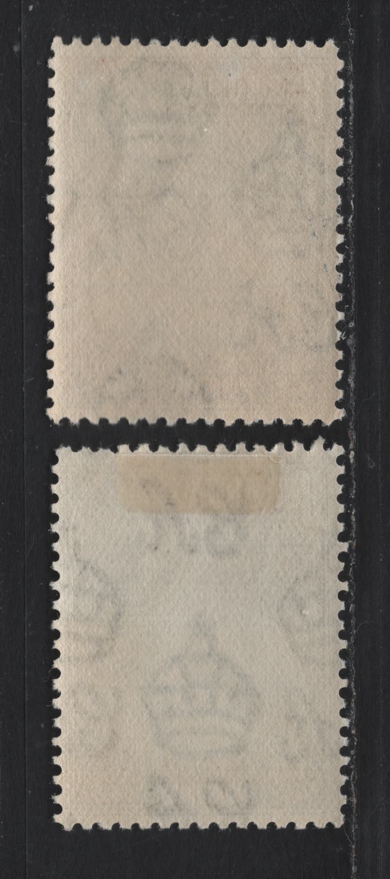 Lot 239 Bermuda SG#113a,c 2.5d Light Blue & Deep Olive Sepia - Light Bright Blue & Deep Olive Sepia , 1936-1952 KGVI Pictorial Issue, 2 VFNH/OG Singles, 1941 or 42 & Scarce Line Perfed 1950 Printings, Different Papers