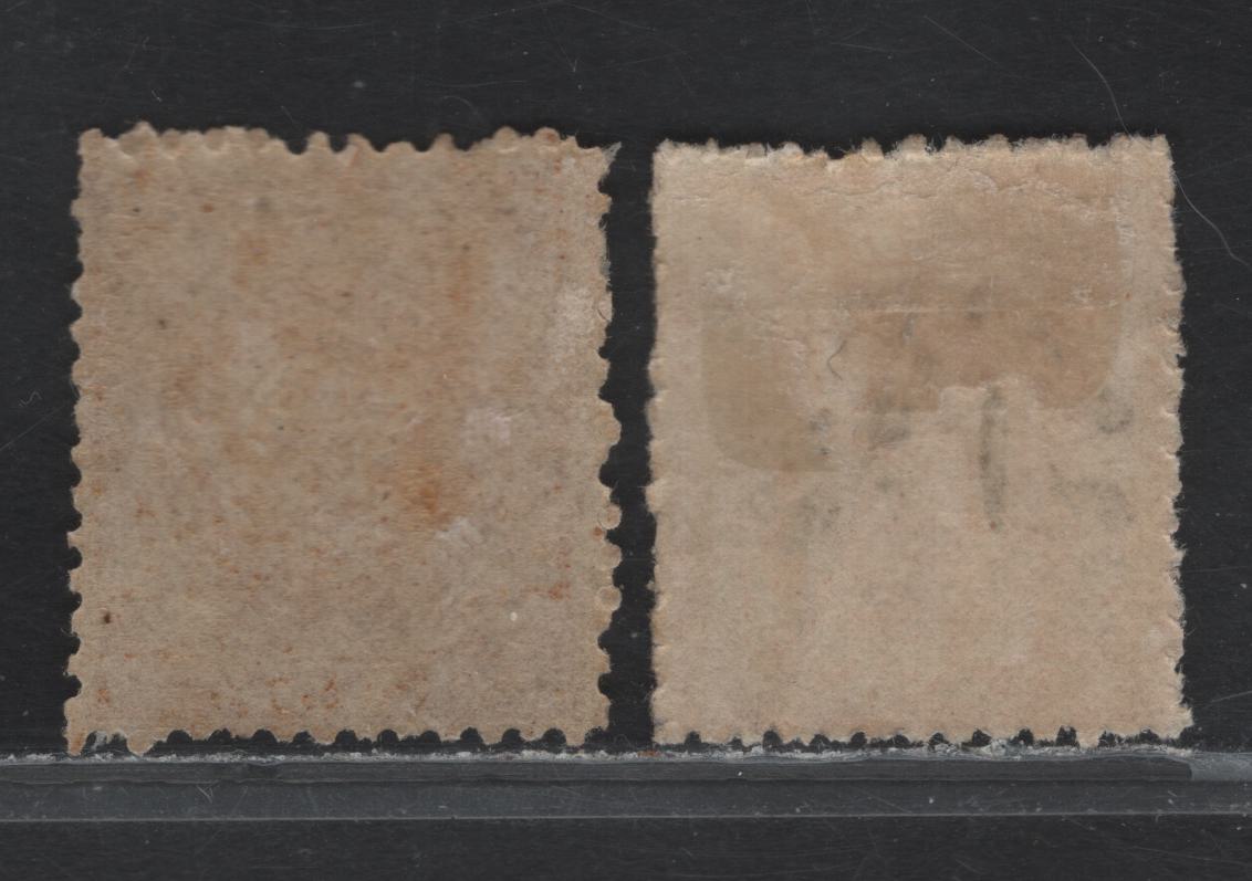 Lot 50 India - Hydreabad (C) SG#16, 20 3a, 1/4a on 1/2a Ochre Brown - Orange Brown , 1871-1909 Post Stamp Issue, 2 F/VFOG Singles