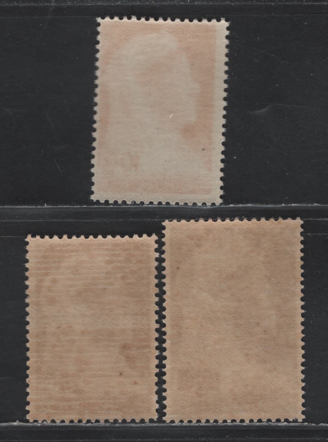 Lot 174 Netherlands Antilles SC#133, 139, 142 10c - 1.5g Orange - Black Brown , 1936 Numeral & Queen Wilhelmina Issue, 3 F/VFNH Singles, Some Minor Gum Toning On 27.5c & 1.5g