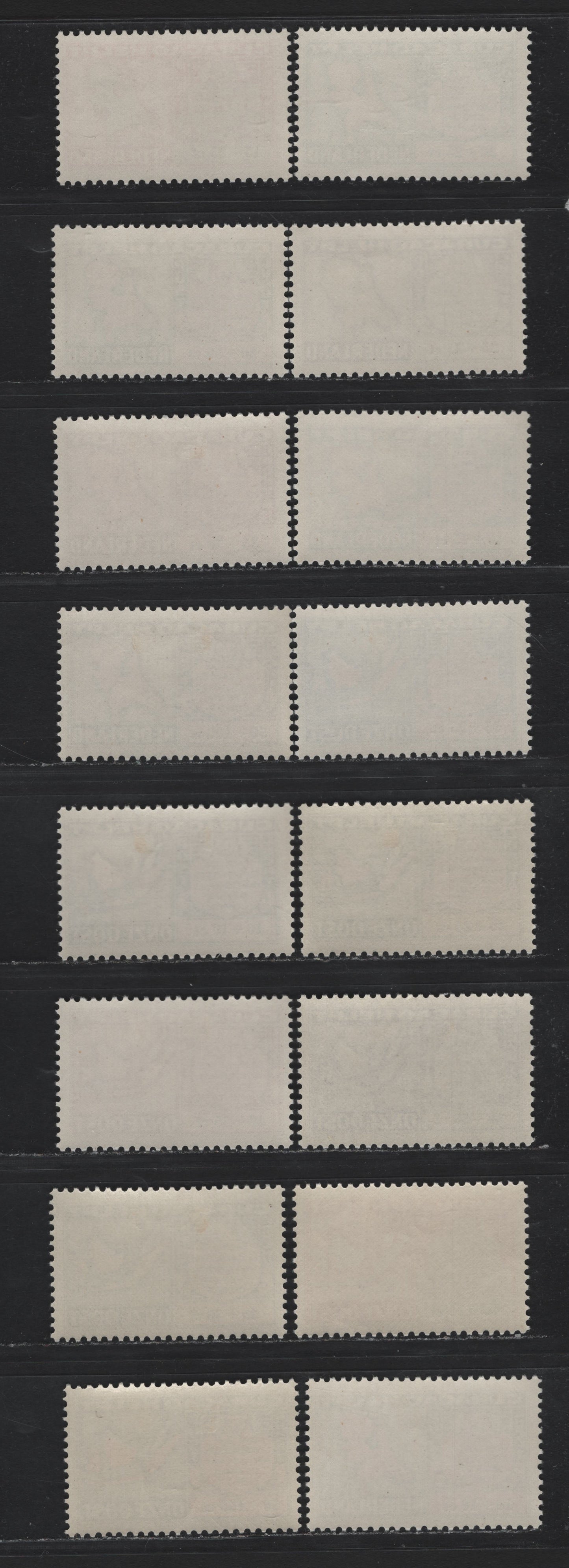 Lot 185 Netherlands Antilles SC#CB21-CB36 10c+10c - 50c+100c Grayish Blue & Peach , 1946 Map of Netherlands Semi Postals, 16 F/VFOG Singles