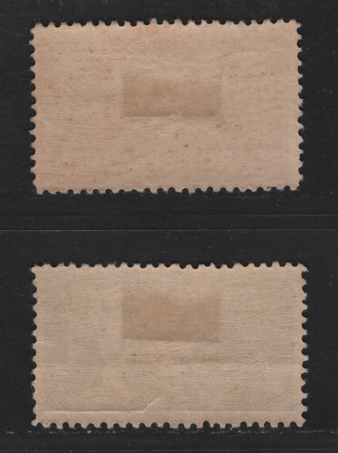 Lot 24 Netherlands SC#B4-B5 2c+5c - 10c+5c Violet Blue - Orange Red , 1923 Semi Postal Issue, 2 F/VFOG Singles