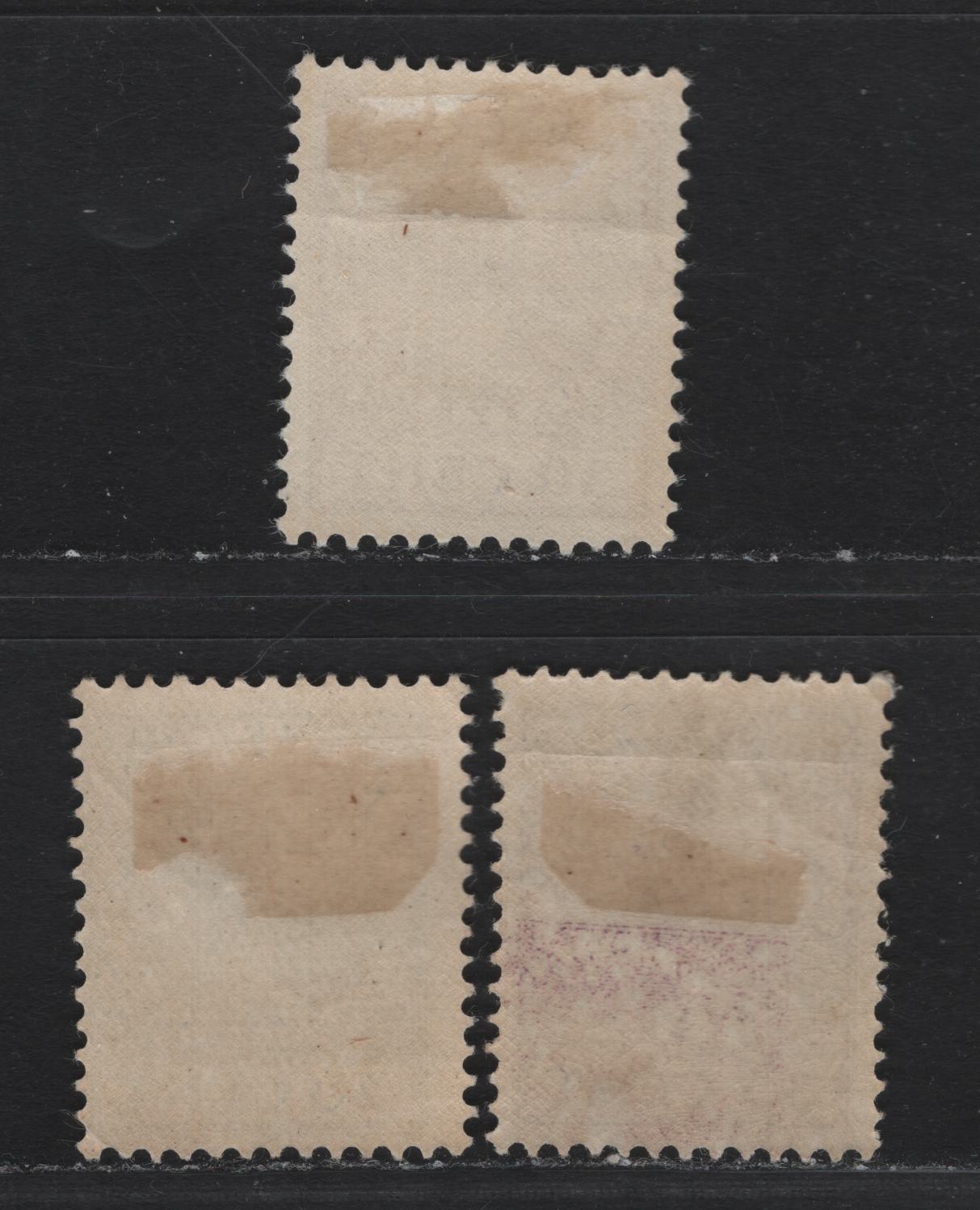 Lot 28 Netherlands SC#156-157, 159 30c - 50c Violet - Blue Green , 1924-1926 Gull & Photogravure Wilhelmina Issues, 3 F/VFOG Singles, Small Surface Scuff on 35c