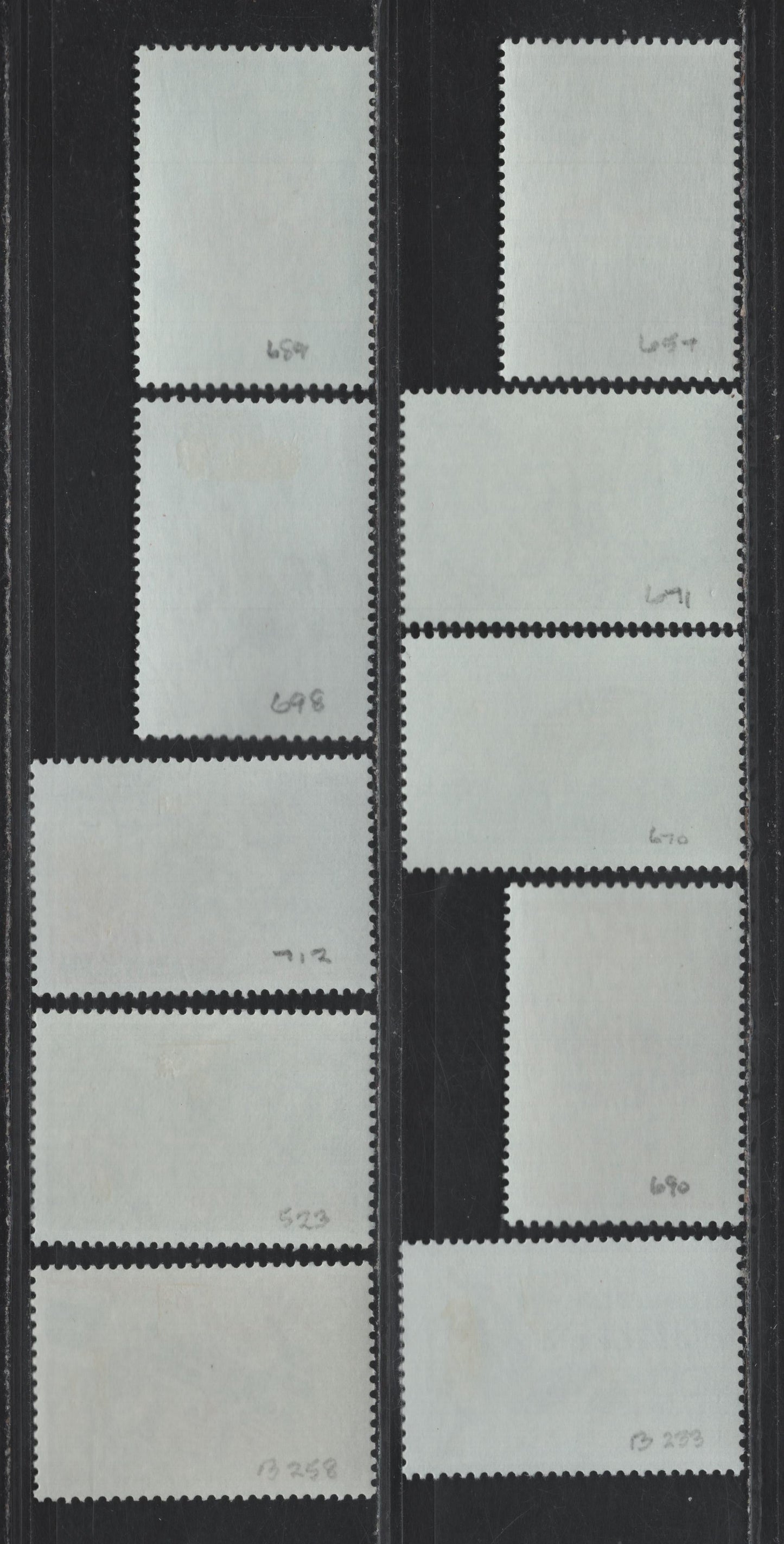 Lot 299 Netherlands Antilles (C) SC#657, 670-671, 689-690, 698, 712, 523, B233, B258 150c - 190c+60c Multicolored , 1984-1988 Birds - Social & Cultural Purposes Semi Postals, 10 VFNH Singles