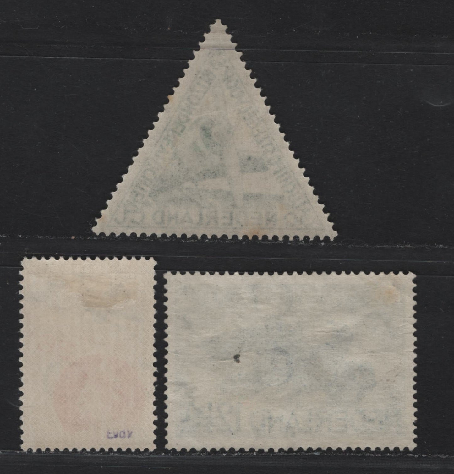 Lot 35 Netherlands SC#C9-C11 36c - 12.5c Orange Red & Dark Blue - Dark Blue & Gray , 1931-1938 Airmail Issue, 3 VFOG Singles