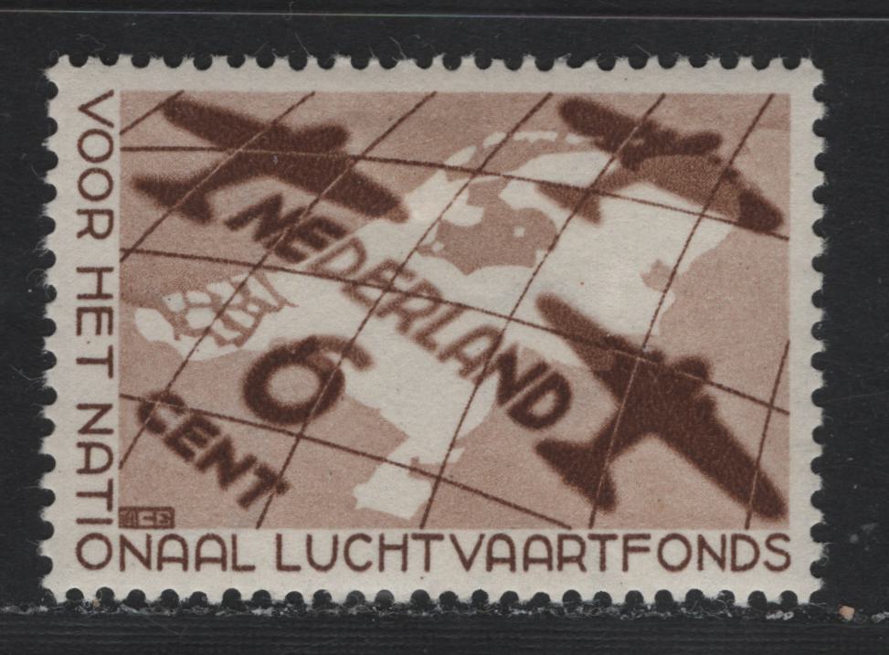 Lot 72 Netherlands SC#B81 6c+4c Brown , 1935 National Aviation Semi Postal Issue, A VFOG Single