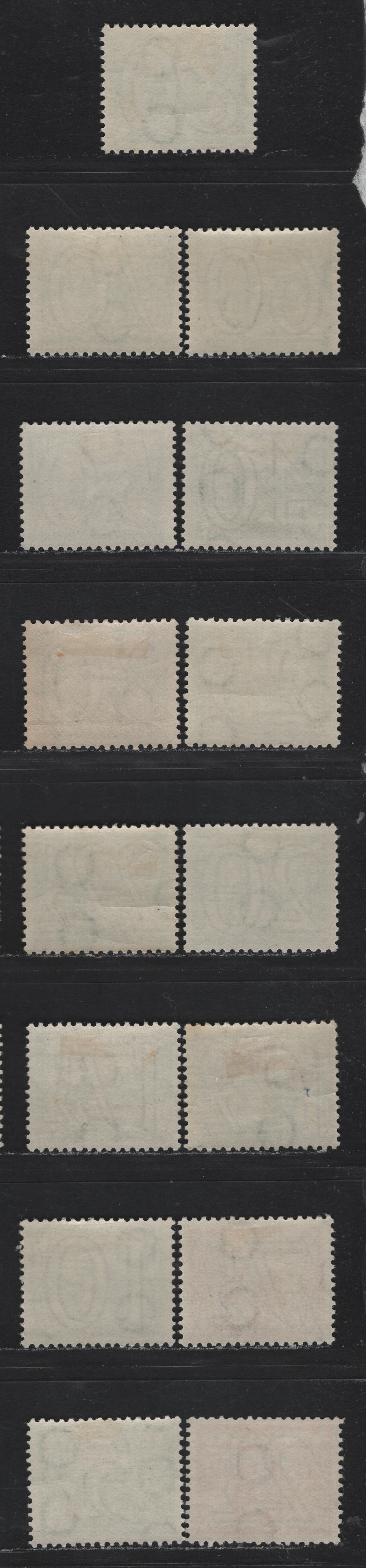 Lot 82 Netherlands SC#226-240 2.5c on 3c - 80c on 3c Vermillion - Light Green , 1940 Surcharged Issue, 15 F/VFOG Singles