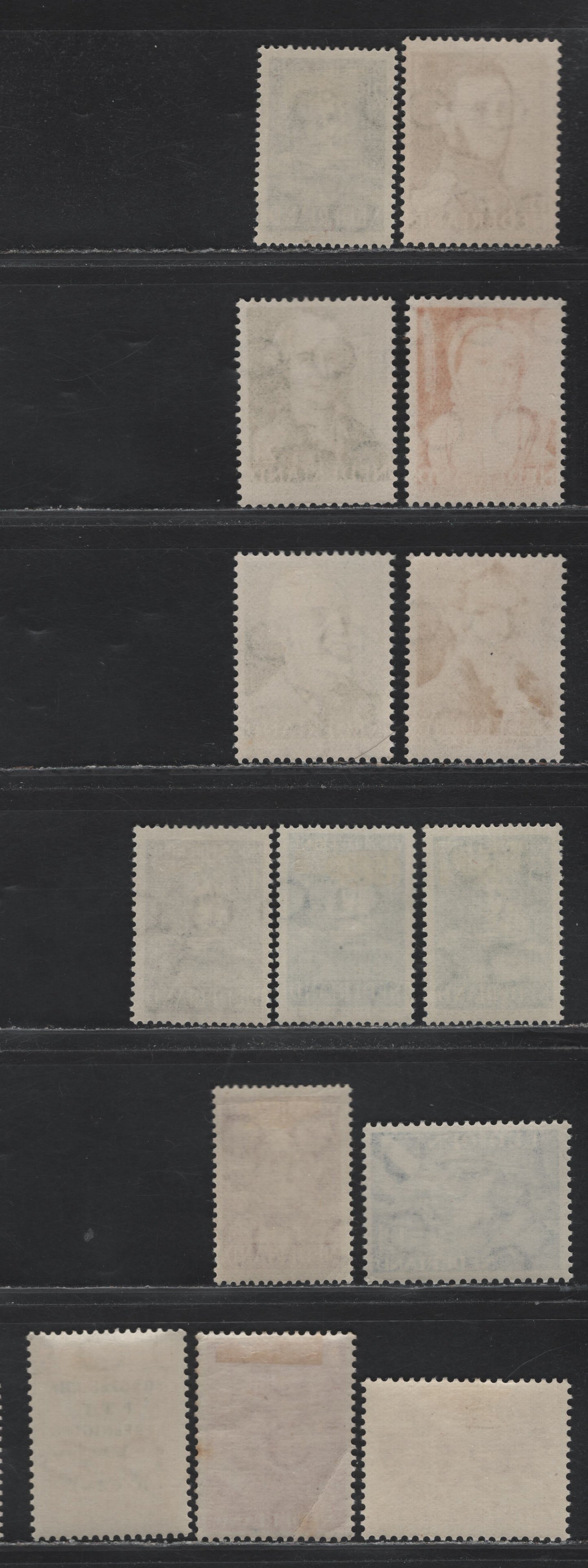 Lot 87 Netherlands SC#B144-B148, V134-B143, 244 1.5c - 1.5c - 7.5c+7.5c Black Brown - Henna Brown , 1941-1943 Founding Of European Union Of Posts & Telegraphs - Stamp Day Issues, 16 VG/VFOG Singles, B144 Has A Heavy Corner Crease