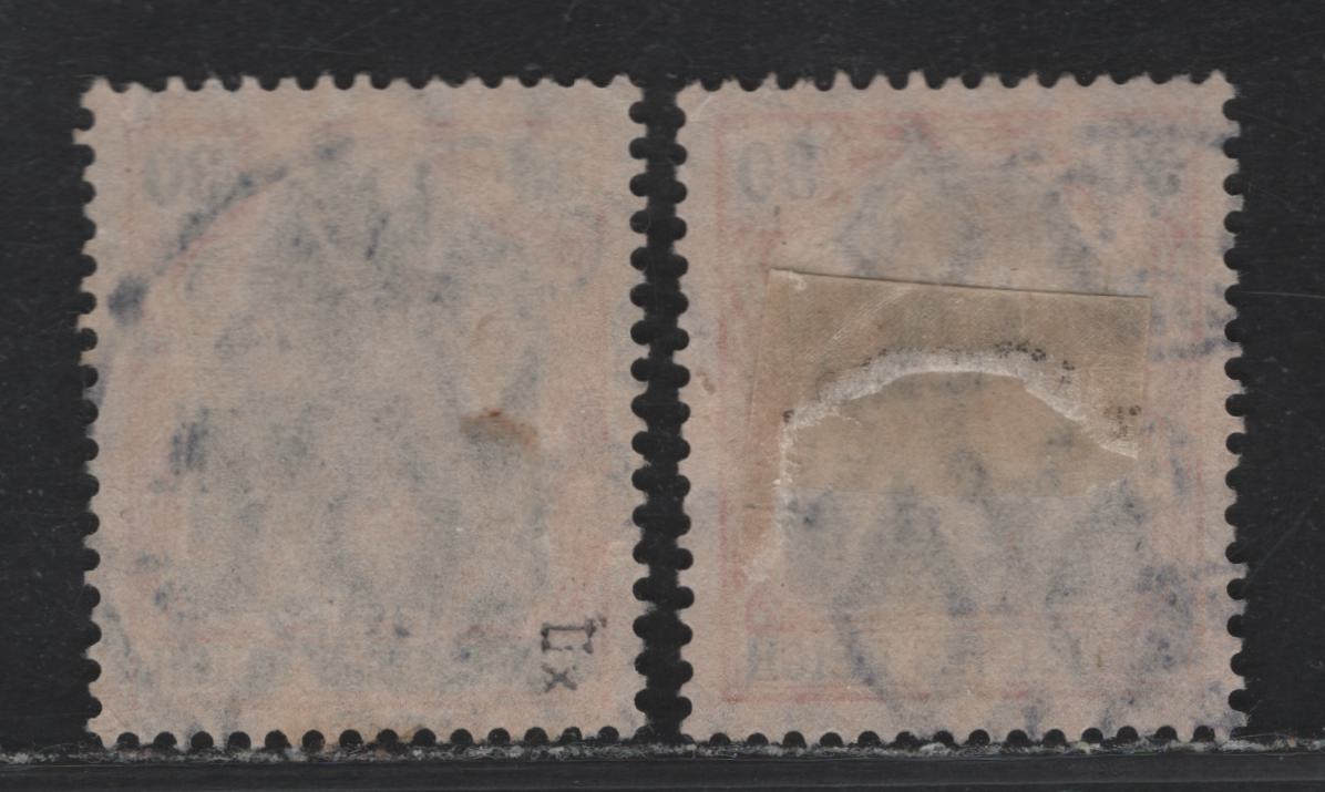 Lot 148 Germany SC#86a (89IIy) 30pf Black & Orange Red - Deep Orange Red on Orange-White , 1913-1920 Germania Issue, 2 Fine/Very Fine Used Singles, Two Different Shades, One Stamp Is Marked Iix on the Back, But This Is Incorrect In My Opinion.