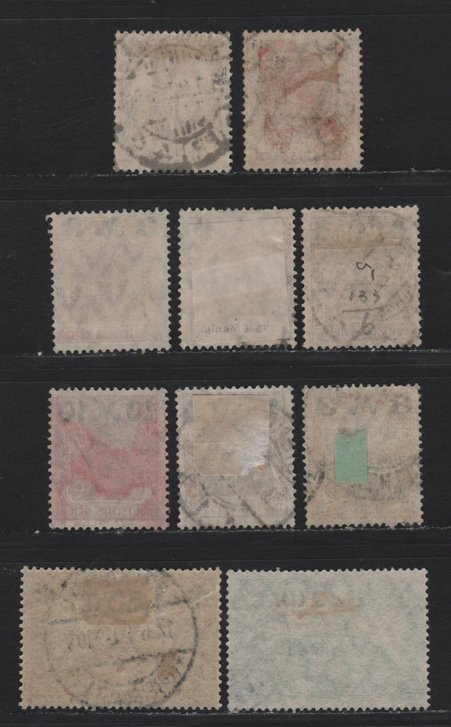 Lot 172 Germany SC#115-116, 133-136 (116I, 117, 154Ia, 154IIa, 155IIa, 154Ia, 156I, 157I) 1.5m on 1m - 10m on 75pf Green - Blackish Rose Lilac , 1920-1921 Surcharged Issues, Fine/Very Fine Used Singles, Shiny & Matte Overprints, Unlisted Shade Variations