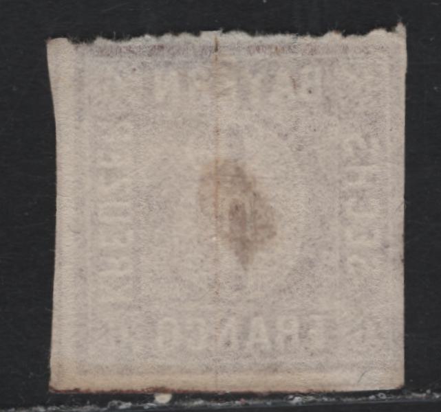Lot 2 Bavaria SC#5 (Michel# 4II2) 6kr Red Brown , 1849-1858 Numeral Issue, A Fine Unused Single, Plate 2, Sharp, Pointed Corners, No Gum, Margins Close To Touching At LL & Full on 2 Sides.