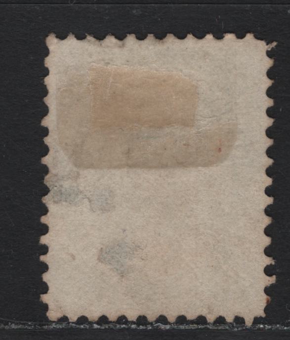Lot 334 Canada #18 12.5c Yellow Green , 1859-1864 First Cents Issue, A Fine Used Single, Cents-ZZ Paper, Perf 11.75, Shallow Thin Stops At LR.