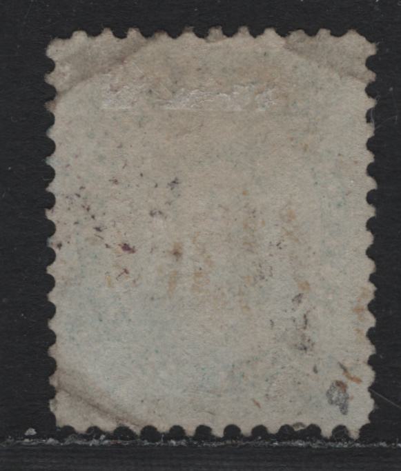 Lot 334A Canada #18a 12.5c Blue Green , 1859-1864 First Cents Issue, A Very Good Used Single, Cents-AAA Paper, Perf 12, Light Creases on Every Corner Except LL.