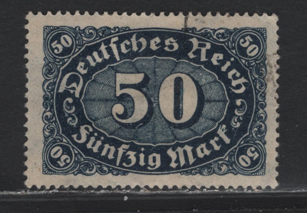 Lot 105 Germany SC#198 (246c) 50m Black Violet Ultramarine , 1922-1923 Numeral Issue, A Very Fine Used Single, CTO Example
