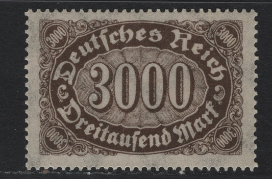 Lot 111 Germany SC#206c (254d) 3000m Black Brown , 1923 Numeral Issue, A VFOG Single