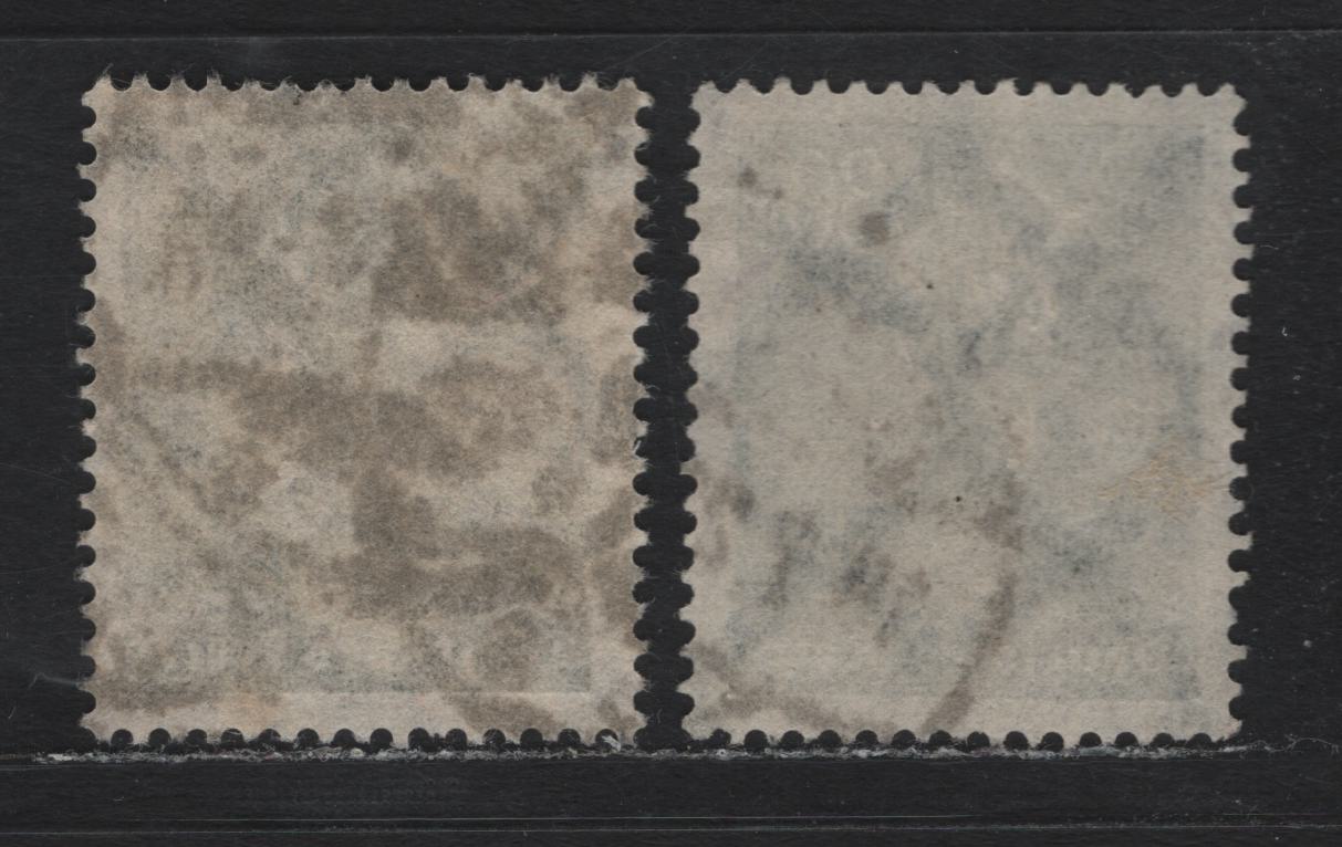 Lot 134 Germany SC#226-a (243a-b) 30m Olive Green & Blackish Olive Green , 1922-1923 Numeral & Worker Issue, 2 Fine/Very Fine Used Singles, Postally Used, Scarce & More Common Shades Heavyish Cancel Due To Multiple Hammer Strikes